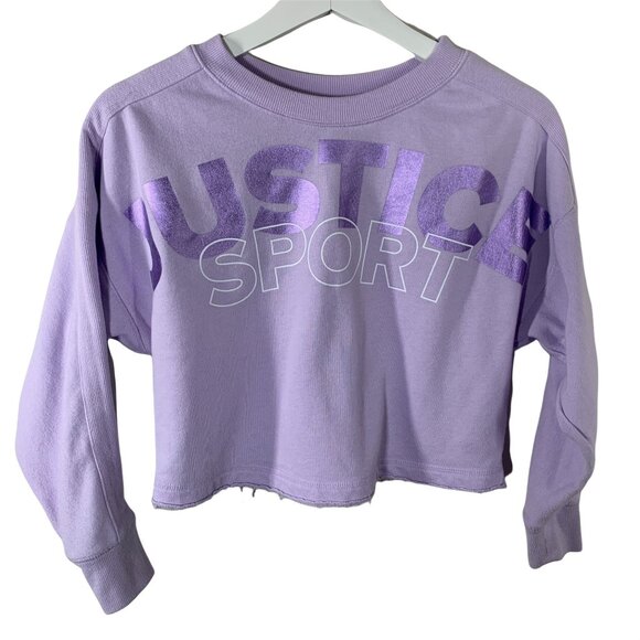 Justice Sweatshirt Girls 10 Kids Top Active Activewear Logo Graphic Fall Casual - Picture 1 of 10